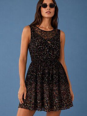 The Style London ModCloth Confetti Print Fit and Flare Party Dress Size M